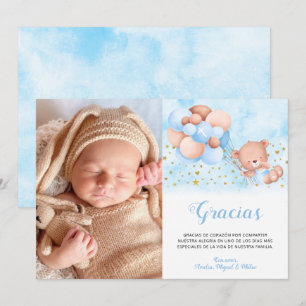Tarjeta de Gracias Photo Carte de remerciements de