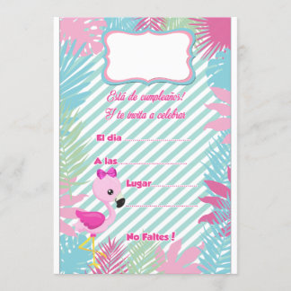 Tarjeta de Invitación Flamenco Baby Einladung