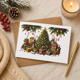 Tarjeta de Navidad con imagen de árbol de Navidad Karte