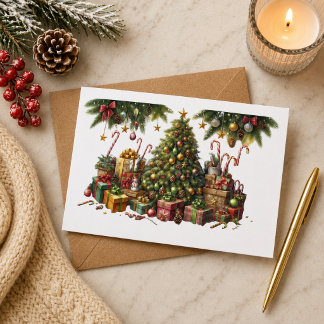 Tarjeta de Navidad con imagen de árbol de Navidad Karte