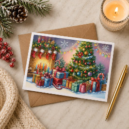 Tarjeta de Navidad con imagen de árbol de Navidad Karte