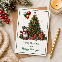 Tarjeta de Navidad con imagen de árbol de Navidad Karte