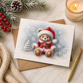 Tarjeta de Navidad con imagen de osito de Navidad Karte