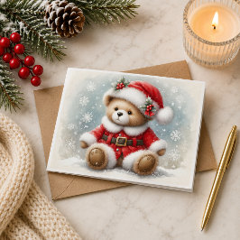 Tarjeta de Navidad con imagen de osito de Navidad Karte