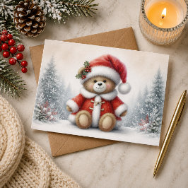 Tarjeta de Navidad con imagen de osito de Navidad Karte