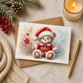 Tarjeta de Navidad con imagen de osito de Navidad Karte