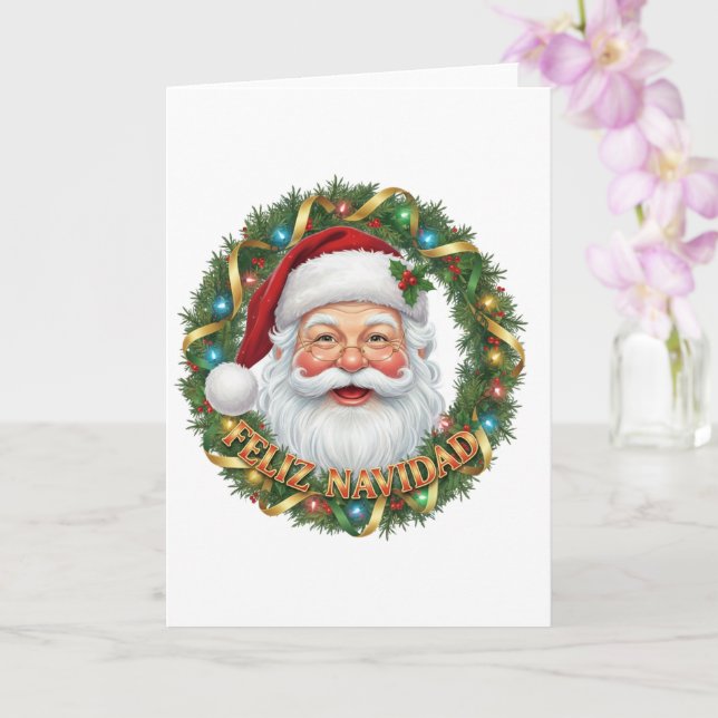 Tarjeta de Navidad – Papá Noel Festivo Karte (Orchidee)
