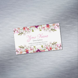 Tarjeta de visita - Floral Magnetische Visitenkarte