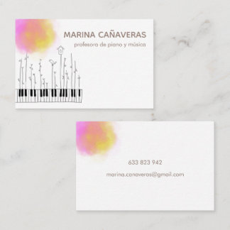 Tarjeta de visita música visitenkarte