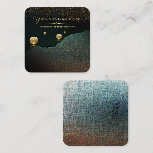 TARJETA DE VISITA negocio Quadratische Visitenkarte (Vorne/Hinten)