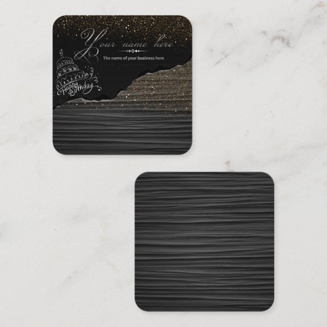 TARJETA DE VISITA pastelería Quadratische Visitenkarte (Vorne/Hinten)