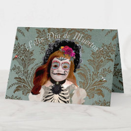 Tarjeta Elegante Día de Muertos Greeting (español) Karte