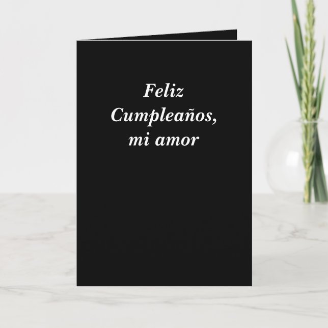 Tarjeta - Feliz Cumpleños, Meilen amour Karte (Vorderseite)