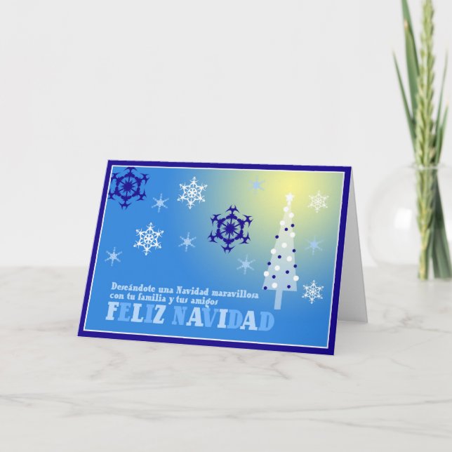 Tarjeta Feliz Navidad | Frohe Weihnachtskarte Feiertagskarte (Vorderseite)