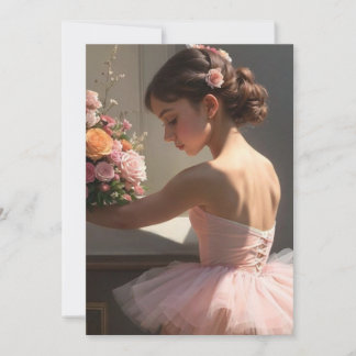 Tarjeta invitación con preciosas bailarinas einladung