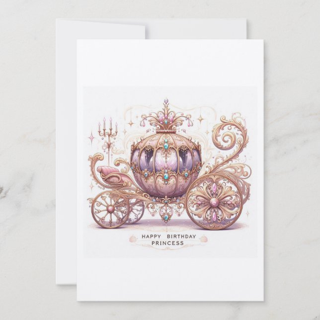 Tarjeta invitación Cumpleaños Princess  Einladung (Vorderseite)