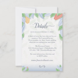 Tarjeta Pequeña Wedding Details - Vectorial Tulip Mitteilungskarte