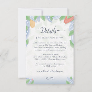 Tarjeta Pequeña Wedding Details - Vectorial Tulip Mitteilungskarte