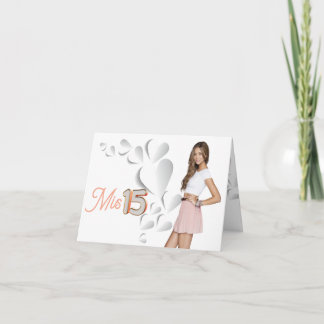 Tarjeta plegable mis 15 digital einladung