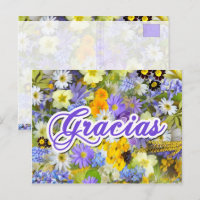 Tarjeta Postal - Gracias - Blumen