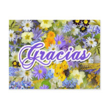 Tarjeta Postal - Gracias - Blumen