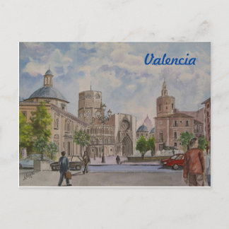 Tarjeta postal, Valencia, Plaza de la Virgen Postkarte