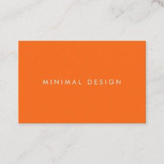 Tarjeta visita Minimal Orange & White BusinessCard Visitenkarte