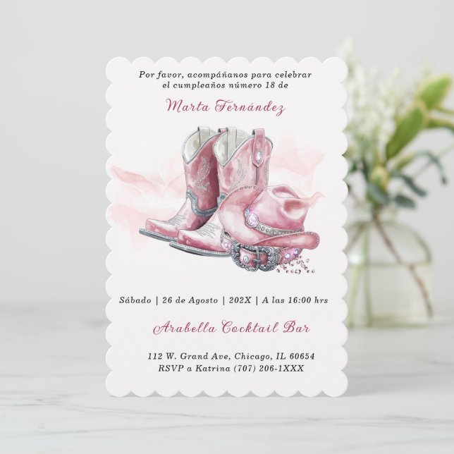 Tarjetas de Cumpleaños Personalizadas Para Adultos Einladung (Stehend Vorderseite)