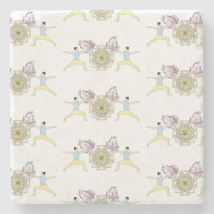 tärke in Blüte Steinuntersetzer