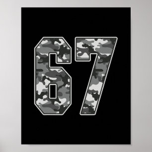 Tarn #67 Trikot Nummer 67 Uniform Fan Liebling Pla Poster