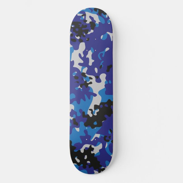 Tarn Skateboard Blau Weiß Schwarz  (Vorderseite)