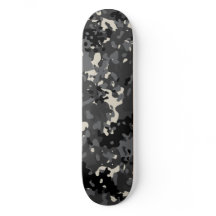 Tarn-Skateboard Schwarz Weiß Grau