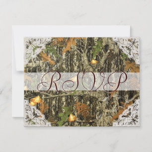 Tarn und weiße Spitze Hochzeit RSVP Karte