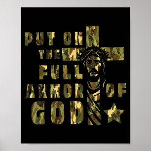 Tarnanzug Gottes-Christen Religiöse Tarnung Poster