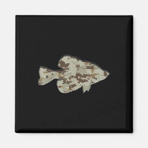 Tarnanzug Pan Fish Silhouette Digital Camo Crappi Magnet