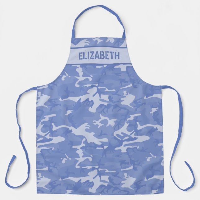 Tarnanzug Personalisiert Blau Schürze (Vorderseite)