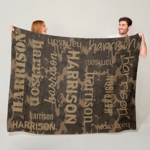 Tarnbraun Personalisiert Fleecedecke