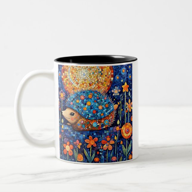 Tarnender Igel Zweifarbige Tasse (Links)