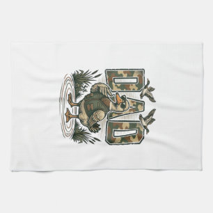 Tarnenten-Vater Vintage-Stickerei T-Shirt Design_1 Geschirrtuch