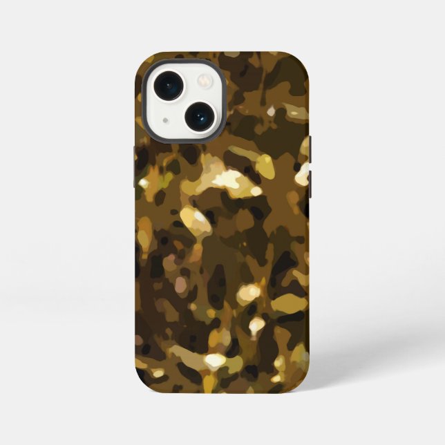 Tarnfarben abstraktes Muster iPhone 13 Mini Hülle (Rückseite)