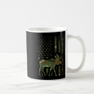 Tarnfarbenes Amerikanisches Flagge Elch Jagd Gesch Kaffeetasse