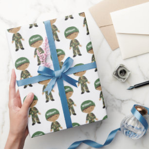 Tarnkappen-Kumpel Militär-Geschenkpapier Geschenkpapier