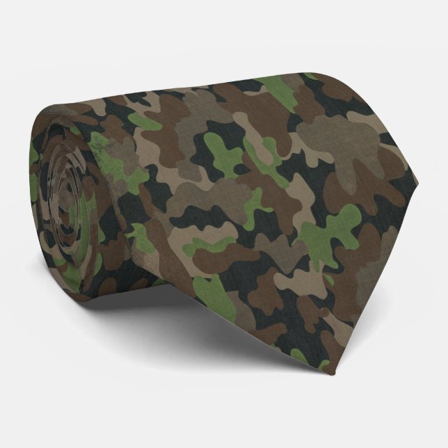 Tarnkappenarmee militärisch eleganter Jäger Krawatte (Gerollt)