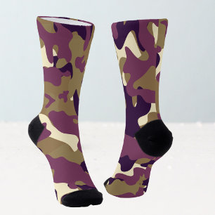 Tarnkleidung Camo-Kleidung lila Frauen Socken