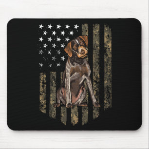 Tarnmuster-amerikanische Flagge Deutscher Drahthaa Mousepad