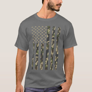 Tarnmuster-amerikanische Flagge USA Camoue Männer T-Shirt