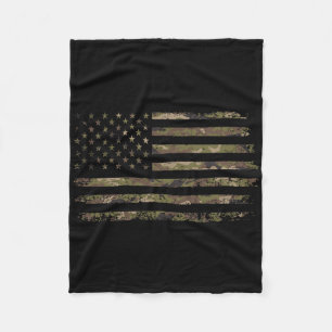 Tarnmuster-amerikanische Flagge USA Camouflage Män Fleecedecke