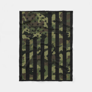 Tarnmuster-amerikanische Flagge USA Tarnung Männer Fleecedecke
