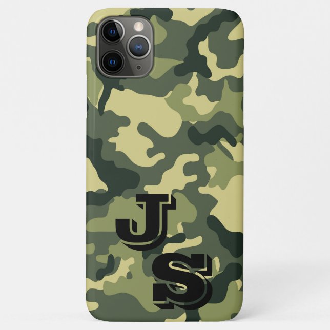 Tarnmuster Army Green iPhone 11 Pro Max Hülle (Rückseite)