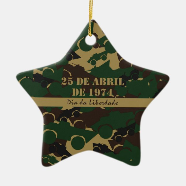 Tarnmuster für Militärfahrzeuge Keramik Ornament (Vorne)